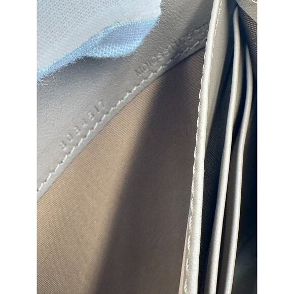 Burberry Large Check Zip Around Leather Canvas Wallet Grey Mink 8084517 - Picture 5 of 8